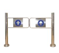 Silver Automatic Closing Safety Gate - One-Way Swing Door for Supermarket Entrance, Manual Access Hallway & Factory Aisle, 80x97 cm - Durable, Secure Passage Solution