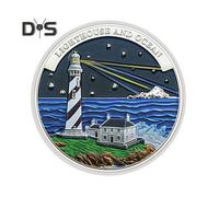 (silver, B) Lighthouse Ocean Coin Metal Collectible Coin Inspiring Long Voyage Travel Souvenir Coin for Self Collection Commemoration