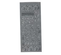 Silver Baby Things Theme Peel Off Craft Stickers 1 Sheet Mixed Stickers