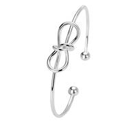 Silver Bangle Bracelets For Women Cuff Bracelet Adjustable Jewelry Fashion Open Bangles Cuff Jewelry For Women Mom Wife Mothers Day Valentine Snxf05 (Silver, One Size)
