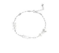 Silver Bangles，Adjustable Spring Clasp Fashion High-End Light Luxury S925 Sterling Silver Niche Design Wheat Ear Copper Bracelet, Energy Jewellery for Women Platinum