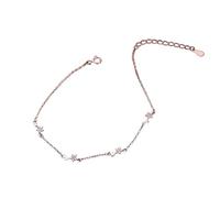 Silver Bangles，Adjustable Spring Clasp Fashion High-End Light Luxury S925 Sterling Silver Niche Design Diamond Star Bracelet, Energy Jewellery for Women Rose Gold