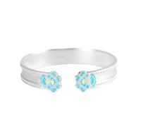 Silver bangles,Vintage, Womens 999 Silver Auspicious Open Cuff Bangle, Enameling Traditional Handicraft, Perfect Accessory For Date, Birthday