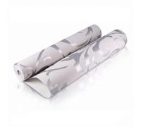 Silver Baroque Wallpaper Floral Embossed 53Cm X, 10M Roll | 3D Textured Acanthus Leaf Pattern, Non-Woven Backing, Lauge For Living Room Bedroom Study, Silver