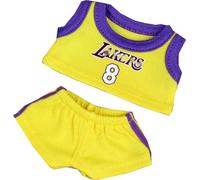 Silver Basic 17cm Doll Clothes A set of basketball sportswear Cute Casual Doll Clothes Accessories Set no Doll only Clothes-Yellow81