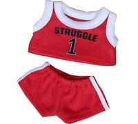 Silver Basic 17cm Doll Clothes A set of basketball sportswear Cute Casual Doll Clothes Accessories Set no Doll only Clothes-Red11