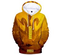 Silver Basic 3D Dragon Hoodie for Boys Monster Dinosaur Prints Sweatshirt for Movie Fans