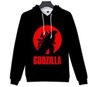 Silver Basic 3D Dragon Hoodie for Boys Monster Dinosaur Prints Sweatshirt for Movie Fans