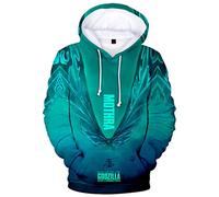 Silver Basic 3D Dragon Hoodie for Boys Monster Dinosaur Prints Sweatshirt for Movie Fans