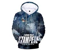 Silver Basic Anime One Piece Hoodie Luffy Law for Boys and Men One Piece Anime Characters 3D Printed Pullover Comic Fans Sweatshirt L,309Storm-1