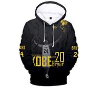 Silver Basic Boys Fashion Hoodie with Famous Basketball Player Graphic Full Body 3D Print Basketball Souvenir Jersey 24 Pullover Jumper XS,Victory-4