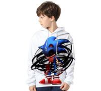 Silver Basic Boys Halloween Costume Hoodie Game Adventure Teens 3D Printed Hoodie Cartoon Poster Sweatshirt 150,84White-4