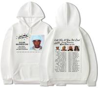 Silver Basic Call Me If you Get Lost Hoodie for Men/Women Popular Hip Hop Rapper New Album Support Sweatshirt for Music Fans S,White-1