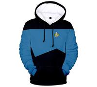 Silver Basic Fashion 3D Printed Hoodie for Men The Next Generation Costume Picard Spock Cosplay Sweatshirt Christmas Jumper Sportswear Hoodie L,Spock Uniform-7