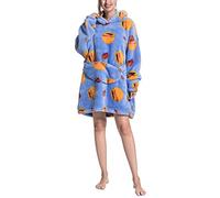 Silver Basic Giant Hoodie Blanket Avocado for Men One Size Sherpa Wearable Blanket Hoodie Warm Fluffy TV Blanket with Hood and Big Pocket, Hamburger-1