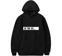 Silver Basic Girls So You See Hoodie Dhar Mann Hoodie Fashion Long Sleeve Sweatshirt Soft Warm Coat Christmas Jumper M,Black36-4