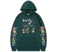 Silver Basic Heartstopper Nick and Charlie Prints Hoodie for Women/Girls Popular TV Series Heartstopper Merch L,Deep Green-2