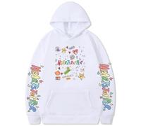 Silver Basic Heartstopper Nick and Charlie Prints Hoodie for Women/Girls Popular TV Series Heartstopper Merch L,White-2
