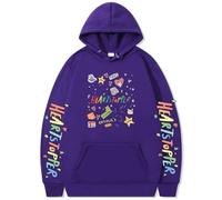 Silver Basic Heartstopper Nick and Charlie Prints Hoodie for Women/Girls Popular TV Series Heartstopper Merch S,Purple-2