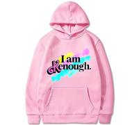 Silver Basic I am K Enough Hoodie Men 2D Printed Fashion Hoodie I am Enough Hoodie Spring Autumn Swearshirt M, Pink-1