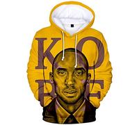 Silver Basic Mens 3D Printed Basketball Hoodie Jersey Autumn Pullover Jumper Sportswear Sweatshirt Basketball Uniform L,13037Yellow-1