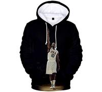 Silver Basic Mens 3D Printed Basketball Hoodie Jersey Autumn Pullover Jumper Sportswear Sweatshirt Basketball Uniform XL,12387White Clothes-1