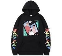 Silver Basic Men's Heartstopper Hoodie Merch Nick and Charlie Graphic Prints Sweatshirt for TV Manga Fans