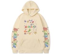 Silver Basic Men's Heartstopper Hoodie Nick and Charlie Merch Sweatshirt Manga TV-Series Fans Clothes L,Khaki-1