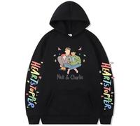 Silver Basic Men's Heartstopper Merch Hoodie Cool Nick and Charlie Prints Sweatshirt Manga TV-Series Jumper M,Black-1
