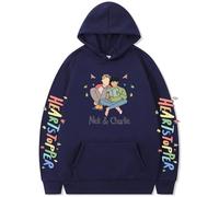 Silver Basic Men's Heartstopper Merch Hoodie Cool Nick and Charlie Prints Sweatshirt Manga TV-Series Jumper S,Deep Blue-1
