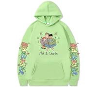 Silver Basic Nick and Charlie Heartstopper Hoodie for Women/Teen Girls TV Series Heartstopper Merch Hoodie M,Light Green-2