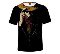 Silver Basic One Piece T Shirt for Men and Boys Anime Tshirt Law Zoro Monkey D Luffy Cosplay Tee Shirts Unisex Fashion Summer T-Shirt XL,42Black Luffy-2