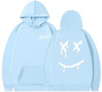 Silver Basic Popular Singer Louis Tom-linson Hoodie for Men/Women Funny Face Print Sweatshirt Techwear Hoodie XL,Light Blue A-1