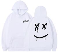Silver Basic Popular Singer Louis Tom-linson Hoodie for Men/Women Funny Face Print Sweatshirt Techwear Hoodie M,White-1
