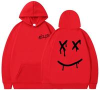 Silver Basic Popular Singer Louis Tom-linson Hoodie for Men/Women Funny Face Print Sweatshirt Techwear Hoodie S,Red B-1