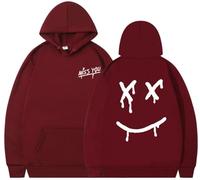 Silver Basic Popular Singer Louis Tom-linson Hoodie for Men/Women Funny Face Print Sweatshirt Techwear Hoodie M,Deep Red A-1