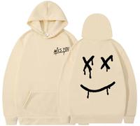 Silver Basic Popular Singer Louis Tom-linson Hoodie for Men/Women Funny Face Print Sweatshirt Techwear Hoodie XXL,Khaki B-1