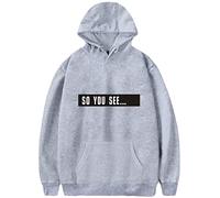 Silver Basic So You See Hoodie for Women Long Sleeve Sweatshirt Dhar Mann Merch Classic Warm Hoodie Couple Hoodie XS,Grey36-2
