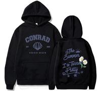 Silver Basic The Summer I Turned Pretty Season 2 for Men and Women Cousins Beach Team Conrad Daisy Floral Print Sweatshirt L,Black-1