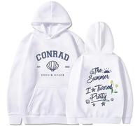 Silver Basic The Summer I Turned Pretty Season 2 for Men and Women Cousins Beach Team Conrad Daisy Floral Print Sweatshirt XS,White-1