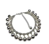 Silver Bell Ankle Bracelets for Women, Dancing Bell Anklets, Foot Chain Jewelry Barefoot Sandals Ankle Chain with Silver Bell