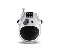 (Silver) Bicycle Lock Anti-theft Motorcycle Helmet Code Lock Telescopic Steel Cable Electric Bike Combination Padlock Bike Accessories - Bicycle Lock