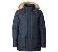 SILVER BIRCH Men's Padded Parka Jacket with Fur Hood and Big Pockets - Winter Warmth Casual Outwear Coat, Journey Man Blue M