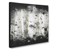 Silver Birch Tree Forest Paint Splash Canvas Print | Gallery Wrapped 30mm Frame Wall Art | 14x14 inches | Ready to Hang | Modern Landscape Picture | Living Room Bedroom Lounge Office