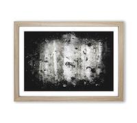 Silver Birch Tree Forest Paint Splash Framed Print | A2 Oak Framed Wall Art | Ready to Hang | Modern Floral Picture | Living Room Bedroom Lounge Office
