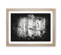 Silver Birch Tree Forest Paint Splash Modern Art Framed Print | A4 Oak Framed Wall Art | Ready to Hang | Modern Floral Picture | Living Room Bedroom Lounge Office