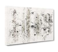 Silver Birch Tree Forest Watercolour Modern Canvas Wall Art Print Ready to Hang, Framed Picture for Living Room Bedroom Home Office Décor, 20x14 Inch (50x35 cm)