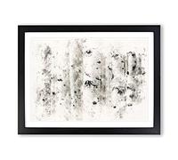 Silver Birch Tree Forest Watercolour Modern Framed Print | A4 Black Framed Wall Art | Ready to Hang | Modern Floral Picture | Living Room Bedroom Lounge Office