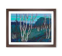 Silver Birches By Tom Thomson Classic Painting Framed Print | A3 Walnut Framed Wall Art | Ready to Hang | Classic Historical Picture | Living Room Bedroom Lounge Office