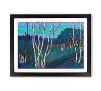 Silver Birches By Tom Thomson Classic Painting Framed Wall Art Print, Ready to Hang Picture for Living Room Bedroom Home Office Décor, Black A3 (46 x 34 cm)